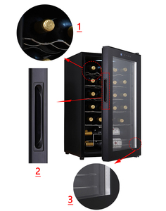 Compresor de refrigeración directa para nevera de vino con luz LED electrónica OEM 70L al por mayor para refrigeradores de bebidas y vino domésticos - Product Image 5