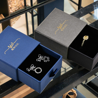 Boîte à bijoux en papier imprimé personnalisé finition brillante de luxe élégante rangement parfait pour les montres pour femmes colliers bagues accessoires