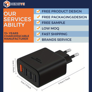 Fabricant OEM personnalisé, prise EU, adaptateur de charge rapide 54W 4 ports USB a QC3.0, 2.4A, alimentation pour téléphone portable, chargeur mural - Product Image 2