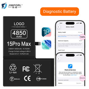 แบตเตอรี่วินิจฉัยความจุสูง 4850mAh สำหรับ <span class=keywords><strong>iPhone</strong></span> 15 <span class=keywords><strong>Pro</strong></span> <span class=keywords><strong>Max</strong></span> 0 รอบการใช้งาน แบตเตอรี่แท้เปลี่ยนทดแทน แบตเตอรี่โทรศัพท์มือถือของแท้ - Product Image 1