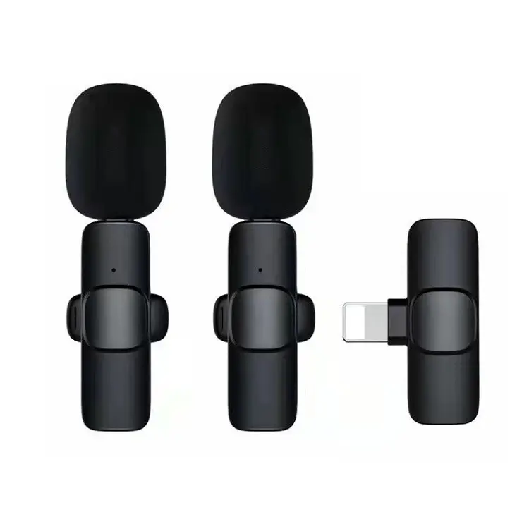 Microphone Lavalier sans fil professionnel 2.4g Type C K9 Enregistrement en studio pour Smartphones Android