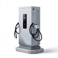 Station de recharge DC au sol de qualité commerciale, double pistolet, chargeur EV 160 kW pour flotte, parking et logistique