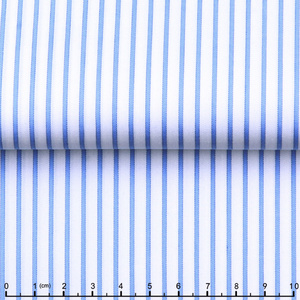 Tessuto di Lusso Effetto Seta Facile da Stirare in Cotone 80S Tinto in Filo, Fantasia a Righe Twill, Ideale per Camicie da Ufficio, Scuola e Uniformi - Product Image 1