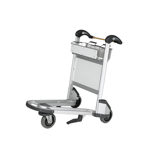 Chariot à bagages d'aéroport en alliage d'aluminium à quatre roues avec frein à main, chariot durable et chariot à main - Product Image 2