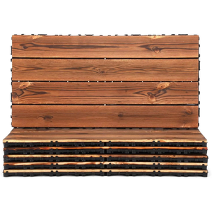 Baldosas de Madera Encajables SHENGCHENG de 24 x 12 Pulgadas, Baldosas de Madera para Piso, Baldosas para Patio Exterior, Impermeables - Product Image 6