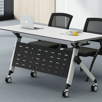 Table de conférence pliable moderne et durable avec chaises intégrées pour bureaux, salles de formation et salles de conférence