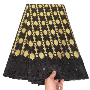 Renda katun berlubang terbaru bahan renda lembut kualitas Ultra tinggi bahan renda Afrika banyak warna untuk gaun