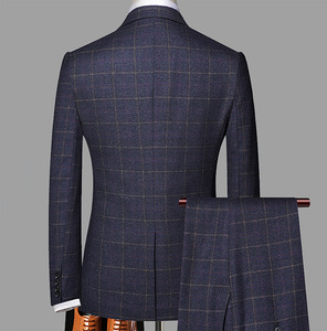 Novo Terno Masculino Slim Xadrez de 3 Peças: <span class=keywords><strong>Blazer</strong></span>, Colete e Calça - Ideal para Noivos, Ocasiões Formais e Negócios - Estilo Casual e Elegante - Product Image 5