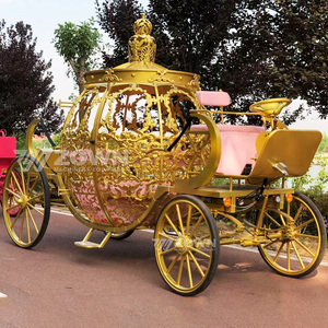 Carruaje de Cenicienta con Forma de Calabaza en Venta, Personalizable, en Oferta, Carruaje Eléctrico sin Caballos para Bodas, Estilo Cenicienta - Product Image 2