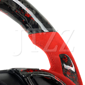 Pour Chevrolet <span class=keywords><strong>Corvette</strong></span> C7 C5 C6 C8 <span class=keywords><strong>rouge</strong></span> personnalisé <span class=keywords><strong>rouge</strong></span> cuir perforé volant en fibre de carbone forgé 2020 2021 <span class=keywords><strong>2022</strong></span> 2023 - Product Image 3