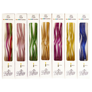 Lot De 4 Bougies Torsadées En Spirale, Spirale Bougies Coniques Paquet