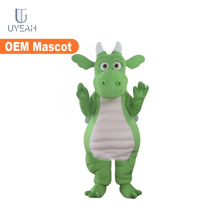 UYEAH изготовитель на заказ Вечеринка Зеленый Динозавр дизайн милый талисман костюмы для детей подарок