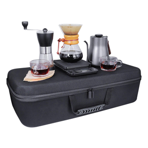 Portable Travel Box Camping Metal Coffee Kettle Dripper Grinder All in 1 Coffee Kits Pour Over Coffee Maker <b>Set</b> Gift - Product Image 3