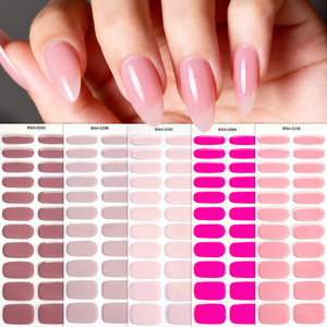 Mùa thu mùa thu mùa đông màu rắn tự dính không có đèn UV Gel Dải móng tay dễ dàng để áp dụng và loại bỏ UV miễn phí Gel Nail kết thúc tốt đẹp dán - Product Image 2