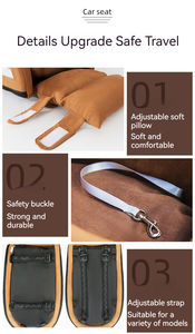 Küçük köpekler kediler için köpek seyahat konsolu araba koltuğu emniyet araba Pet yükseltici koltuk - Product Image 4