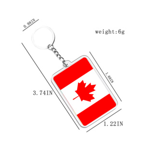 Acrylic Keychains & Pendants Light Keychains Canada Flags Various Countries Accessories for Fans - Product Image 2
