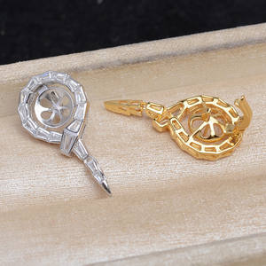 DIY Accessory Loose Pearl <b>Snake</b> Pendant S925 Silver 5812 Empty Setting with 9-10 Buckles Zodiac Year <b>Snake</b> Head Pendant - Product Image 3