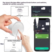 Finru-Tech Tuya Zigbee Smart Knob Scene Switch Dimmer sans fil à piles mural Smart Life