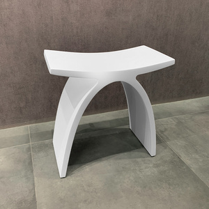 Taburete de <span class=keywords><strong>Baño</strong></span> de Piedra Artificial Blanco Gris Negro Verde, Banco de Ducha de Piedra Acrílica de Superficie Sólida - Product Image 5