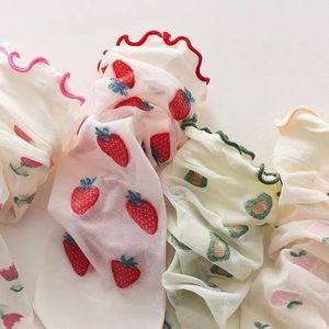 Women's Fruit Pattern <b>Lace</b> <b>Socks</b> Mid Calf Breathable Cotton Casual <b>Socks</b> For Youth - Product Image 4