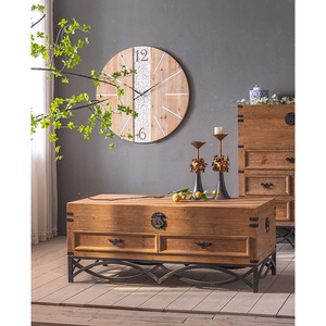 Gran centro de entretenimiento de madera rústica soporte de TV de granja con cajones gabinete de consola de medios para el hogar sala de estar - Product Image 3