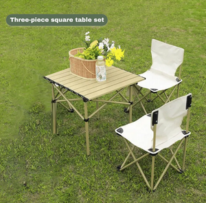 <span class=keywords><strong>Set</strong></span> Leggero e Moderno di Sedia e Tavolo Pieghevoli per Campeggio e Picnic, Arredamento Portatile per Esterni - Product Image 3