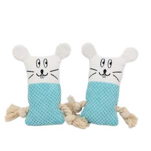 2025 all'ingrosso basso MOQ forte cane giocattolo di peluche giocattolo interattivo Puzzle giocattolo per cani peluche di cotone tirante cigolante per divertimento - Product Image 6