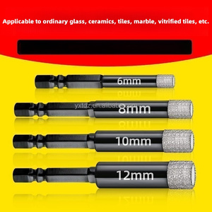6-14mm Vacuum Brazed Dry Diamond Hole Saw <b>Bits</b> 1/4 Inch Hex Shank Diamond Core Cutter With Built-In Cooling Wax - Product Image 4