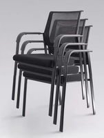 Chaise de bureau contemporaine en maille, mobilier de salle à manger, mobilier d'hôtel, dossier confortable et chaleureux