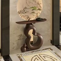 Console d'entrée de luxe en fibre de verre personnalisable, design moderne, fabrication artisanale, écologique, pour hôtel, maison, bureau, salon