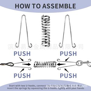 ชุดสายจูงสปริงโลหะ Eda สแตนเลสสตีล ดูดซับแรงกระแทก สำหรับสุนัข - Product Image 5