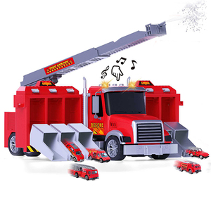 Camions de pompiers jouets pour garçons : ensemble de jeu avec fonction de pulvérisation d'eau et transformation - Product Image 6