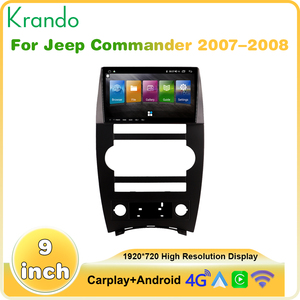 Krando 9 "Radio de coche GPS para Jeep Commander 2007 - 2008 Autoradio Android Car Head Unit inalámbrico Apple Carplay 4G Playstore - Product Image 4
