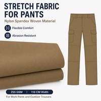 Tissu extensible 4 directions en nylon et élasthanne tissé, hydrofuge et imperméable, haute qualité, 225-260 g/m², pour pantalons (référence 3P172)