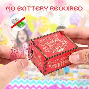 Caja de Música de Manivela con Canción de Feliz Cumpleaños, Sets de Decoración para Fiestas de Cumpleaños Infantiles - Product Image 3