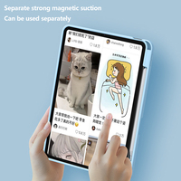 Cocok untuk Keyboard ajaib untuk Ipad Pro 112018/2020/2021/2022 casing silikon magnetik dengan Keyboard Keyboard Bluetooth nirkabel