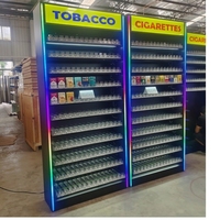 Éclairage LED coloré, présentoir en métal robuste pour boutique de tabac, présentoir à cigarettes, présentoir à tabac pour station-service