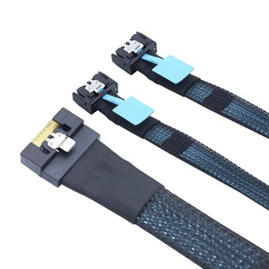 Кабель PCI-E Slimline SAS SFF-8654 8I на 2 MCIO 4i в нейлоновой оплетке для компьютерных серверов, 50 см - Product Image 3