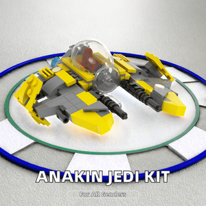 MOOXI MOC2282 Starfighter <span class=keywords><strong>Jedi</strong></span> di Anakin, Modello Educativo di Guerre Interstellari, Blocchi da Costruzione in Plastica ABS - Product Image 2