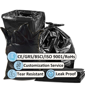 Thương mại "2 triệu" màu đen Nhà Bếp Có thể gập lại Thùng rác Túi 13 15 23 33 55 GL gallon tái chế 1.2 mil rõ ràng Thùng rác Túi HDPE 38x58 - Product Image 1