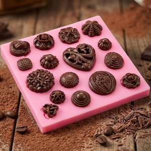 Moule en silicone en forme de bouton de <span class=keywords><strong>rose</strong></span> pour fondant, gâteaux, bonbons, chocolat, décoration, <span class=keywords><strong>argile</strong></span>, gypse - Product Image 3