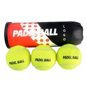 Itf Tênis Padel Court Esporte Borracha Natural Customs Logo Resiliência Pressurizado Professional Woven Felt Padel Tennis Ball