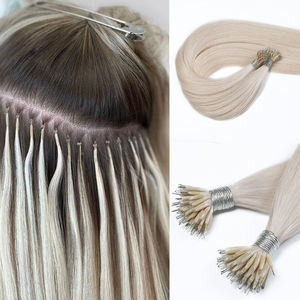 Горячая новинка: роскошные прямые светлые накладные волосы из натурального бразильского редми-волоса с нано-капсулами и кератиновым креплением, 12-30 дюймов, 100 г - Product Image 4