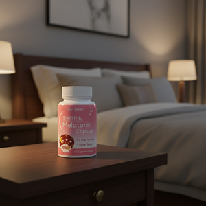 Cápsulas <span class=keywords><strong>de</strong></span> Melatonina Personalizadas con Fibra Dietética, Suplementos Herbales con Beneficios Antioxidantes <span class=keywords><strong>para</strong></span> el Sueño en Adultos - Product Image 1