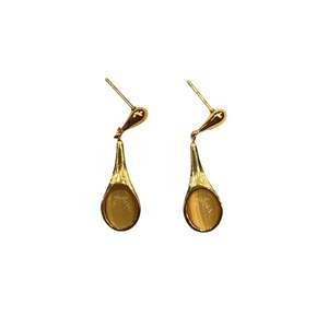 Pendientes Colgantes de Moda, Chapados en Oro PVD, Acero Inoxidable 316L, Diseño de Lágrima Resistente y Sostenible - Product Image 1