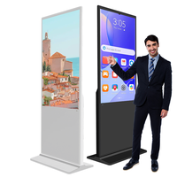 Kiosque d'affichage numérique vertical Android 11 Wifi de 49 pouces avec carte SIM, moniteur ultra large pour affichage numérique en public intérieur