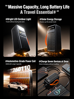 Batterie solaire portable HYTO pour voyages en plein air, super grande capacité, 50000 mAh, 100000 mAh