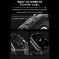 Montre connectée Fashion D-8 avec appels Bluetooth, écouteurs musicaux, suivi de la fréquence cardiaque, suivi multisports, étanche IP67, assistant vocal IA