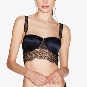 Nouvel ensemble de lingerie en dentelle brodée style français, fin et sexy, avec soutien-gorge push-up et culotte 2 pièces pour femme - Product Image 1
