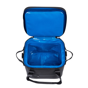 Bolsa Refrigerante para Exteriores, Capacidad para 12 Latas, Aislada con TPU, Impermeable, Portátil, para Camping, Color Negro Gris Sólido - Product Image 3